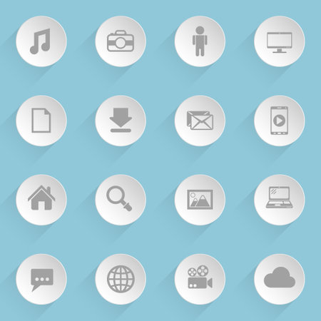 social media web iconsのイラスト素材