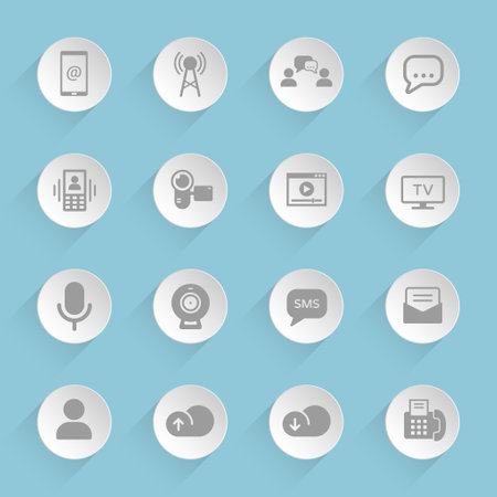 Communication vector iconsのイラスト素材