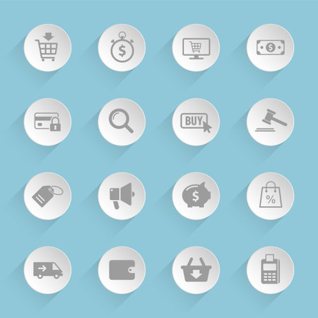 E commerce vector iconsのイラスト素材