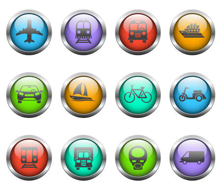 transport icon setのイラスト素材