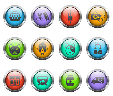 veterinary clinic icon setのイラスト素材