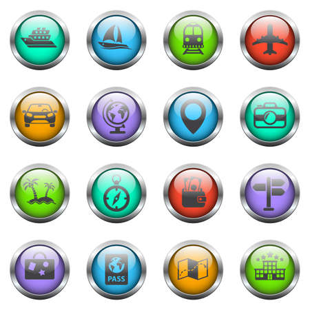 travel icon setのイラスト素材