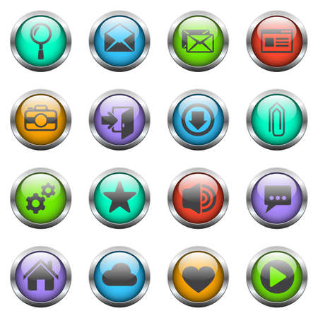 user interface network icon setのイラスト素材