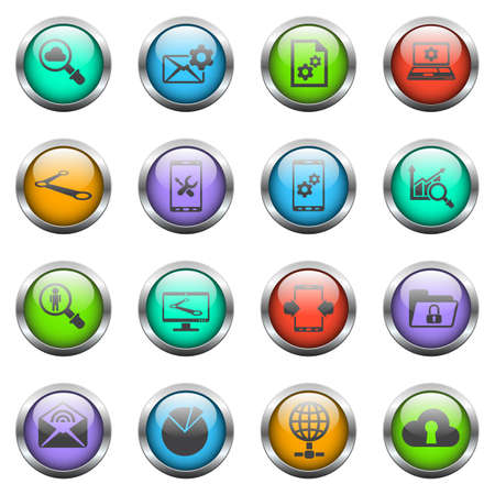 social network icon setのイラスト素材