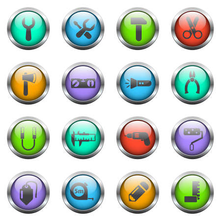 work tools icon setのイラスト素材