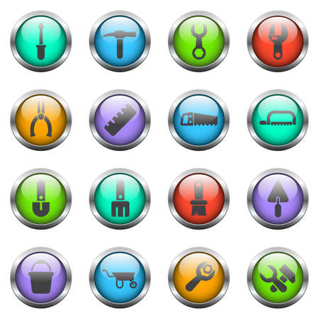 work tools icon setのイラスト素材