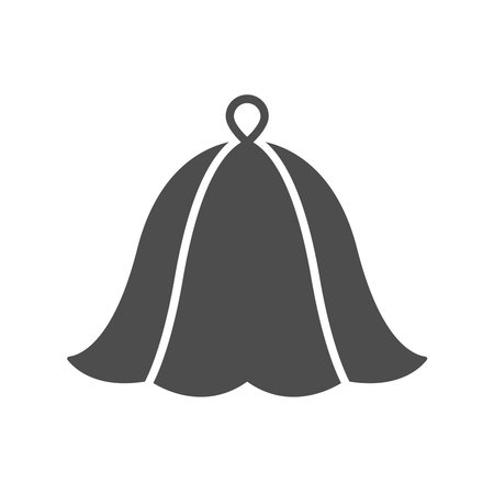 sauna hat silhouette vector icon