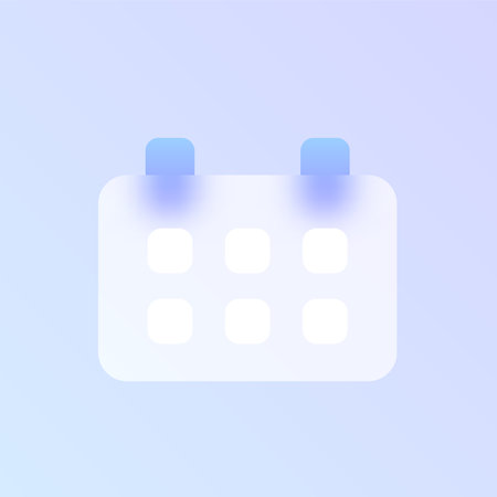 calendar glass morphism trendy style iconのイラスト素材