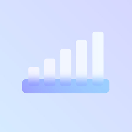 signal strength indicator glass morphism iconのイラスト素材