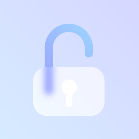 lock glass morphism trendy style iconのイラスト素材