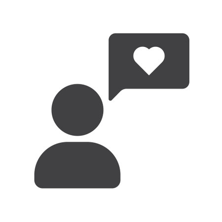 person with like bubble vector iconのイラスト素材