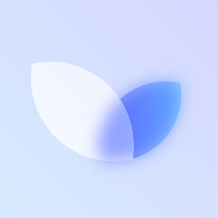 eco leaves glass morphism trendy style iconのイラスト素材