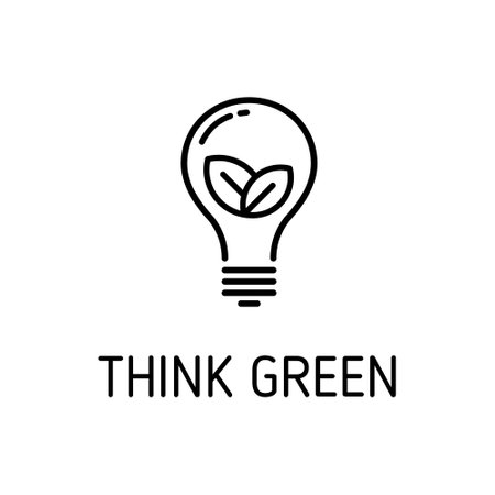 think green outline vector iconのイラスト素材