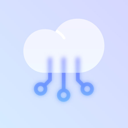 cloud computing glass morphismのイラスト素材