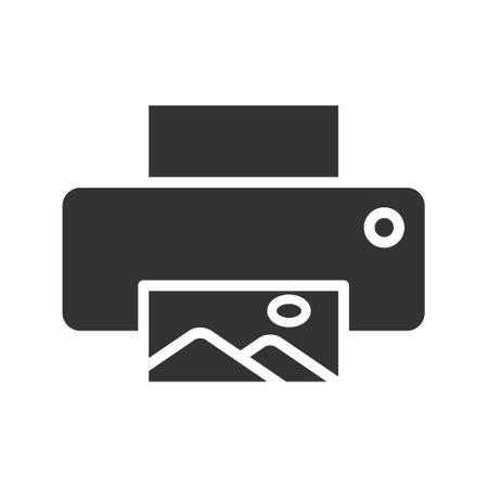 photo printer vector icon isolatedのイラスト素材