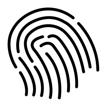 touch id vector glyph icon isolatedのイラスト素材