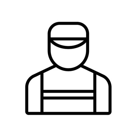 Car Mechanic outline vector iconのイラスト素材