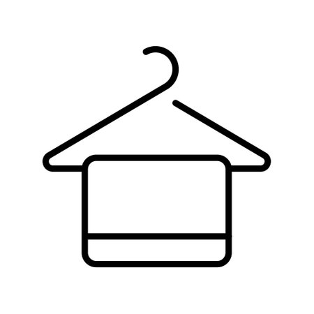 towel outline vector iconのイラスト素材