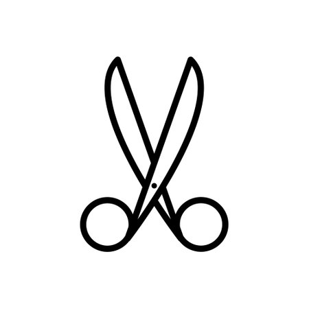 scissors outline vector iconのイラスト素材