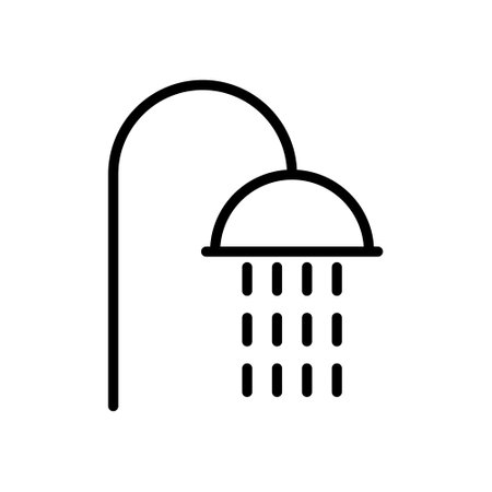 Shower outline vector iconのイラスト素材