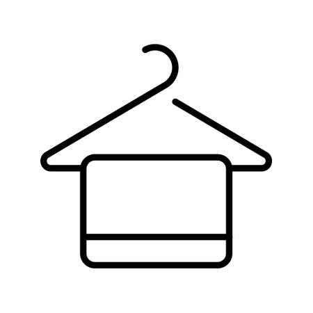 Towel outline vector iconのイラスト素材