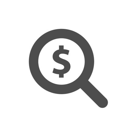 Search Dollar glyph vector iconのイラスト素材