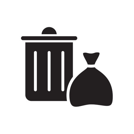 Trash Can glyph vector icon isolatedのイラスト素材