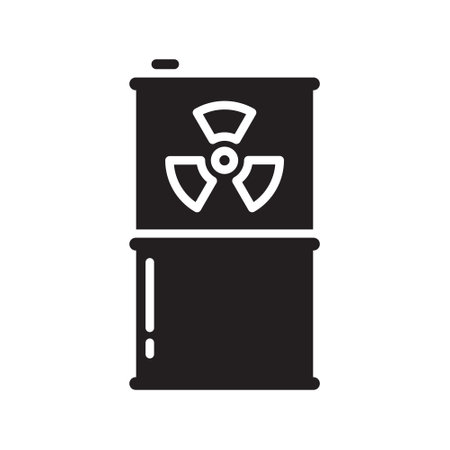 Barrel With Acid glyph vector icon isolatedのイラスト素材