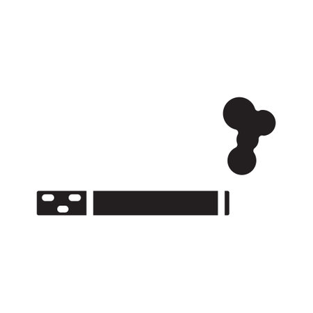 Sigarette Smoke glyph vector iconのイラスト素材