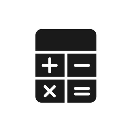 Calculator glyph vector iconのイラスト素材
