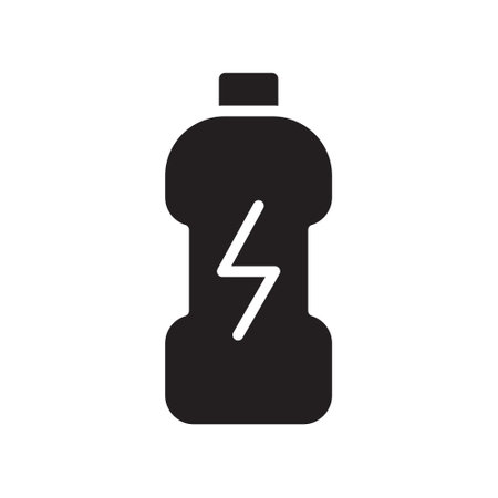 Fitness Bottle glyph vector icon isolatedのイラスト素材