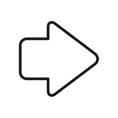 right arrow outline vector iconのイラスト素材