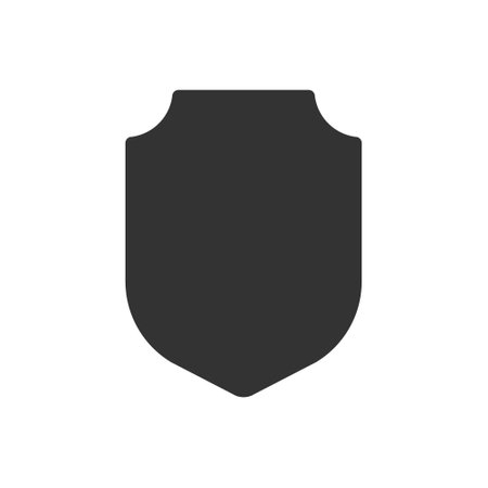 Shield glyph vector icon isolatedのイラスト素材