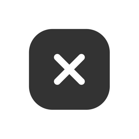 Close Button glyph vector