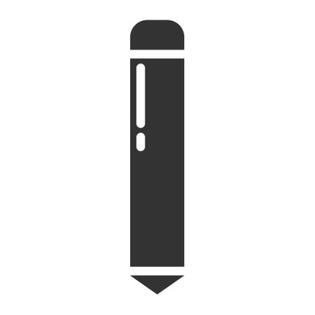 pencil glyph icon isolatedのイラスト素材