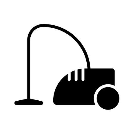 Vacuum cleaner glyph vector icon isolatedのイラスト素材