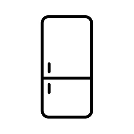 Fridge outline vector icon isolatedのイラスト素材