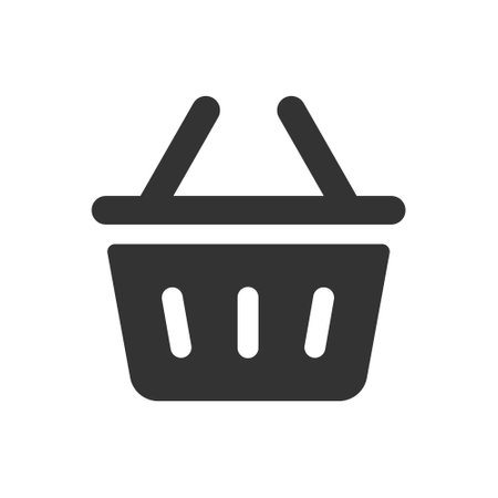 Shop Basket glyph vector icon isolatedのイラスト素材