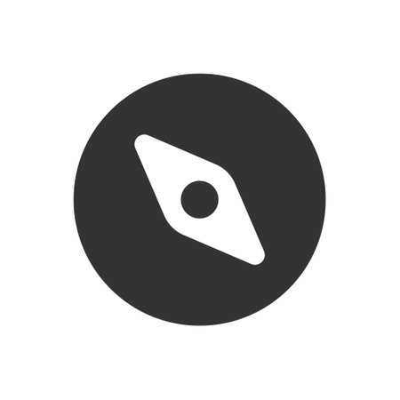 Compass glyph vector icon isolatedのイラスト素材