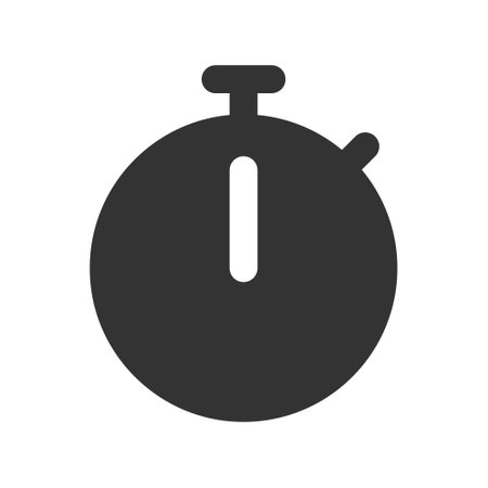 Stopwatch glyph vector icon isolatedのイラスト素材