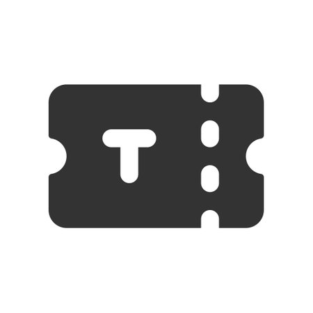 Ticket glyph vector icon isolatedのイラスト素材