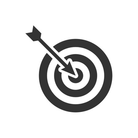 Target glyph vector icon isolatedのイラスト素材