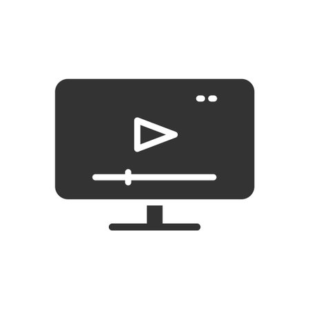 Player glyph vector icon isolatedのイラスト素材