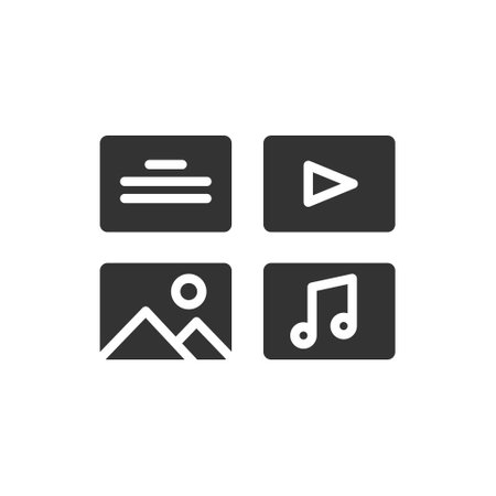 Multimedia glyph vector icon isolatedのイラスト素材