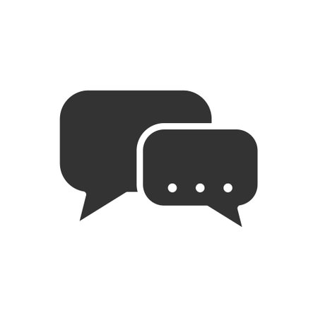 Chat glyph vector icon isolatedのイラスト素材
