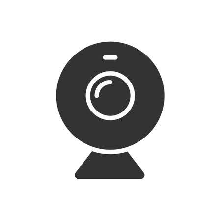 Web camera glyph vector icon isolated