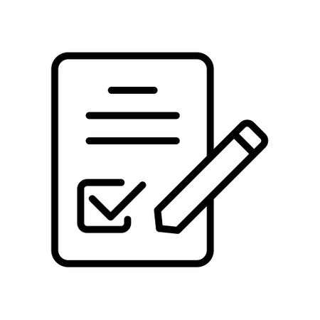 Survey outline vector iconのイラスト素材