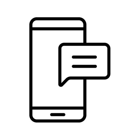 Text message outline vector iconのイラスト素材