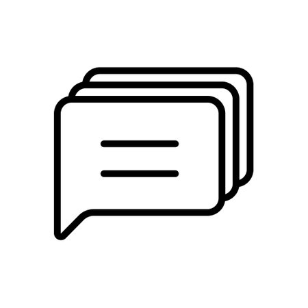 Messages outline vector iconのイラスト素材