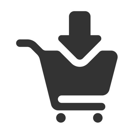 Shopping cart glyph vector iconのイラスト素材
